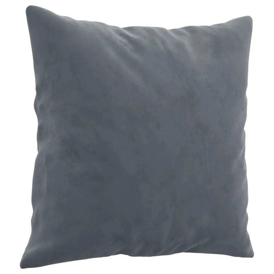 Canapé 2 places avec oreillers gris foncé 140 cm velours - 6