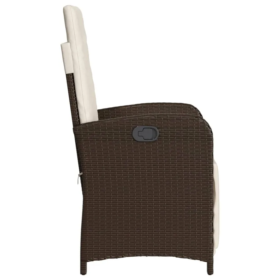 Chaises inclinables de jardin lot de 2 avec repose-pied rotin - 6