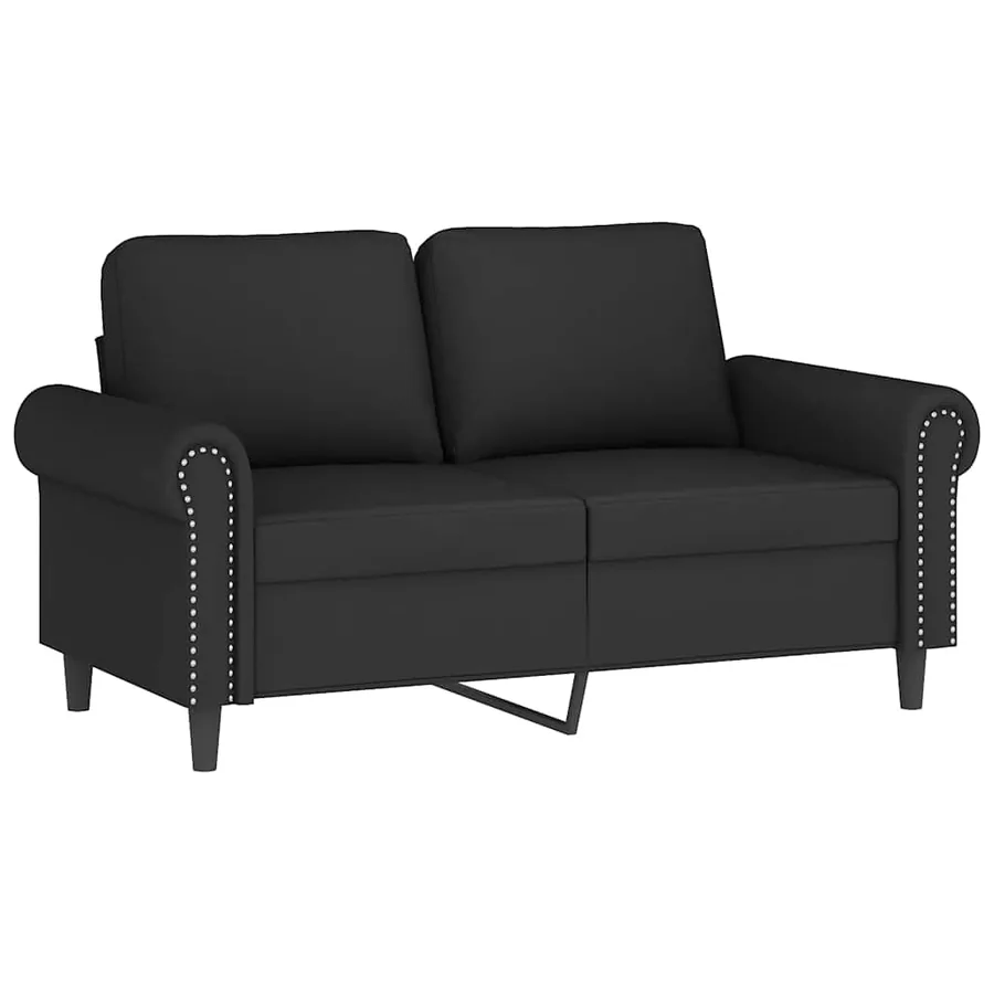 Ensemble de canapés 3 pcs avec coussins noir velours - 3