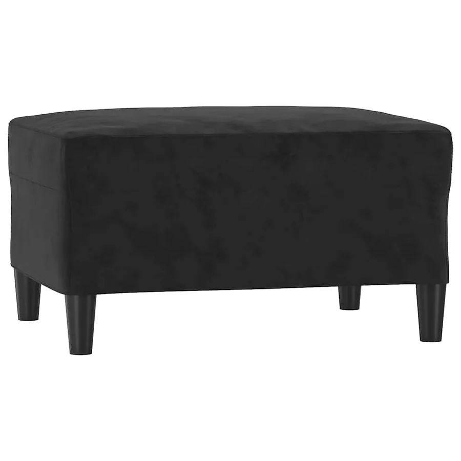 Ensemble de canapés 3 pcs avec coussins noir velours - 5