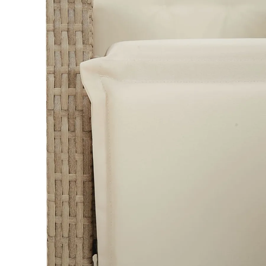 Chaises inclinables de jardin lot de 2 avec repose-pied rotin - 10