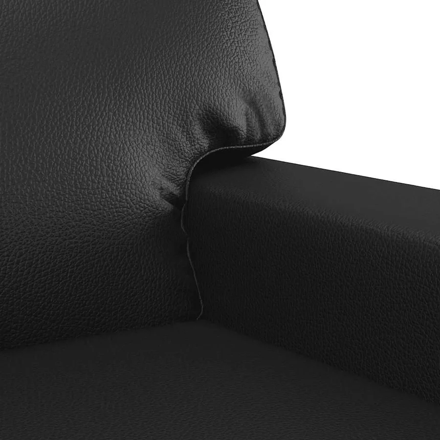 Fauteuil Noir 60 cm Similicuir - 7
