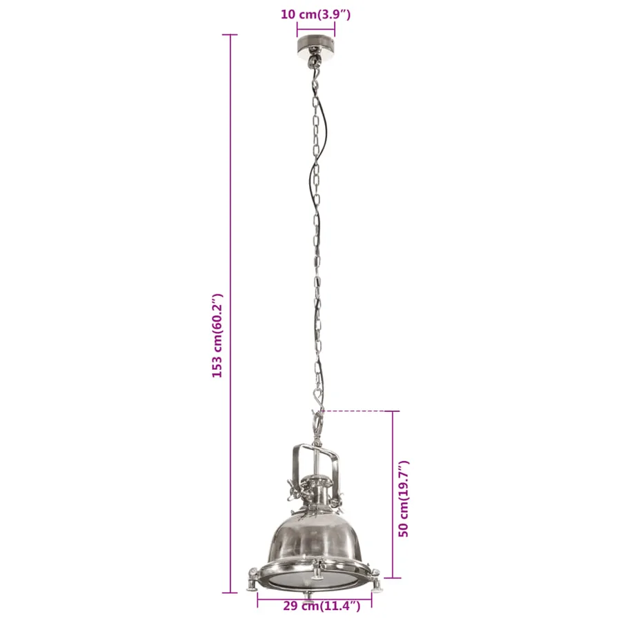 Lampe suspendue 29x29x153 cm aluminium - 10
