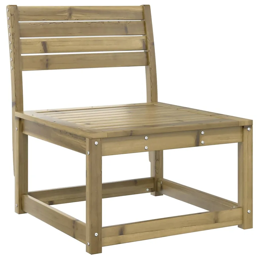 Canapé de jardin avec coussins bois de pin imprégné - 4