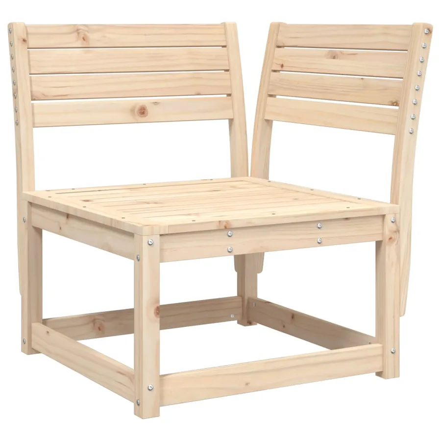 Canapé d'angle de jardin 73x73x78cm bois pin massif - 2