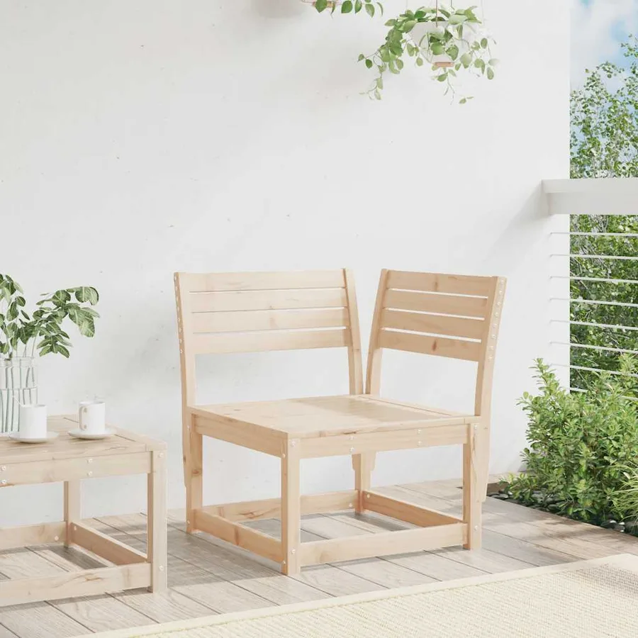 Canapé d'angle de jardin 73x73x78cm bois pin massif - 3