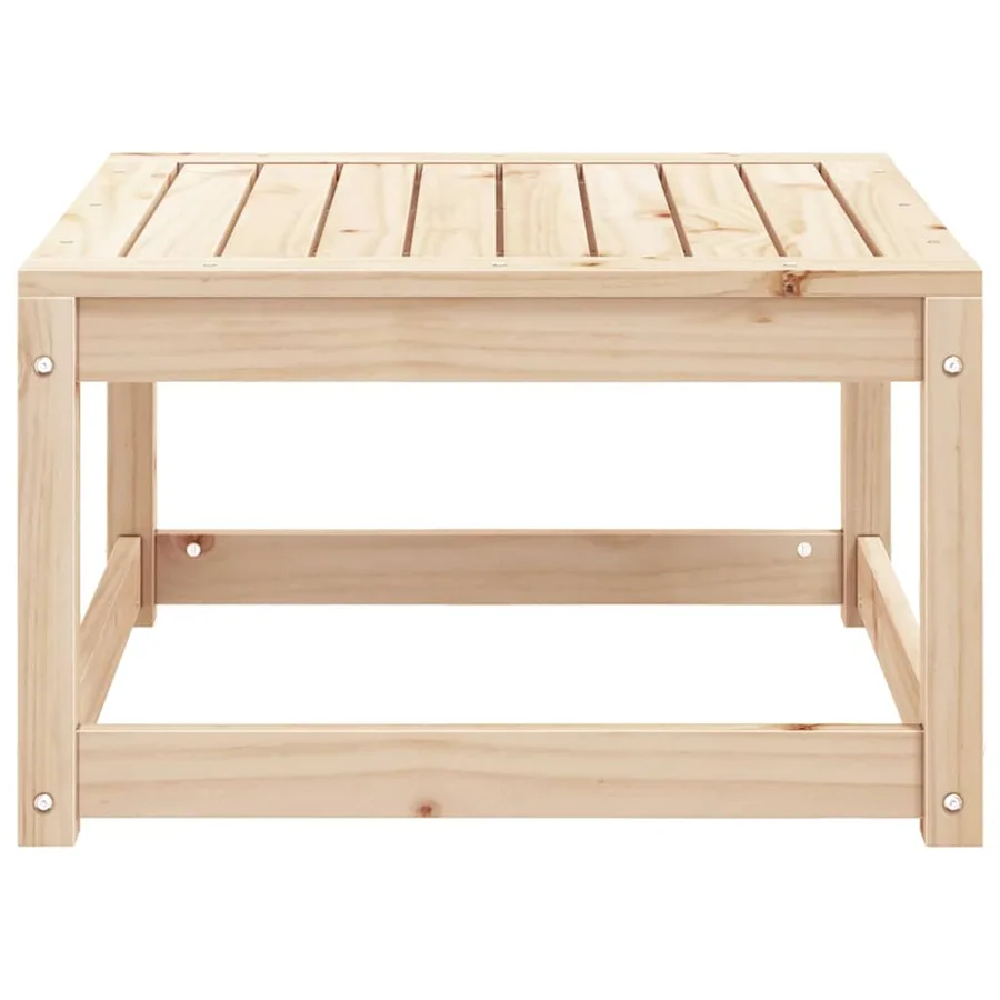 Repose-pied de jardin bois de pin massif - 5