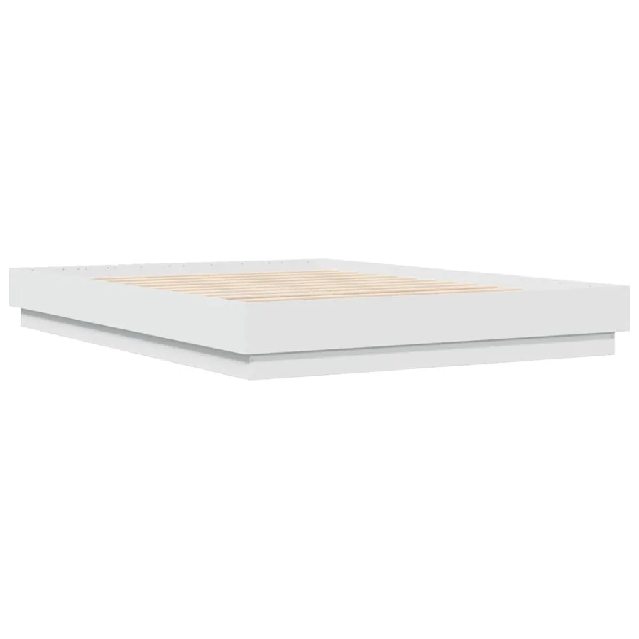 Cadre de lit avec LED sans matelas blanc 150x200 cm - 3