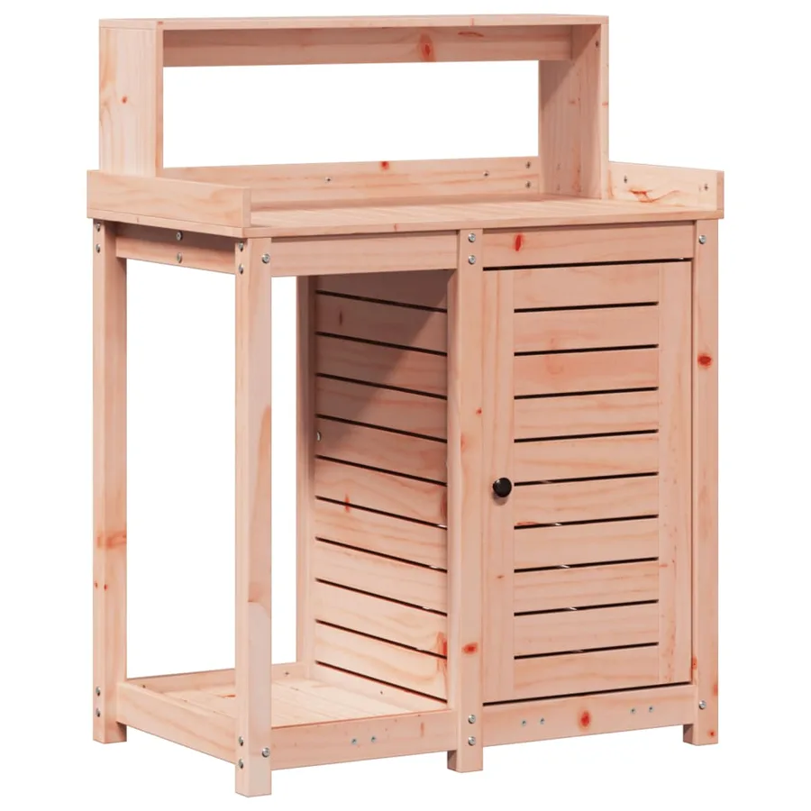 Table de rempotage avec étagères bois massif de douglas - 2