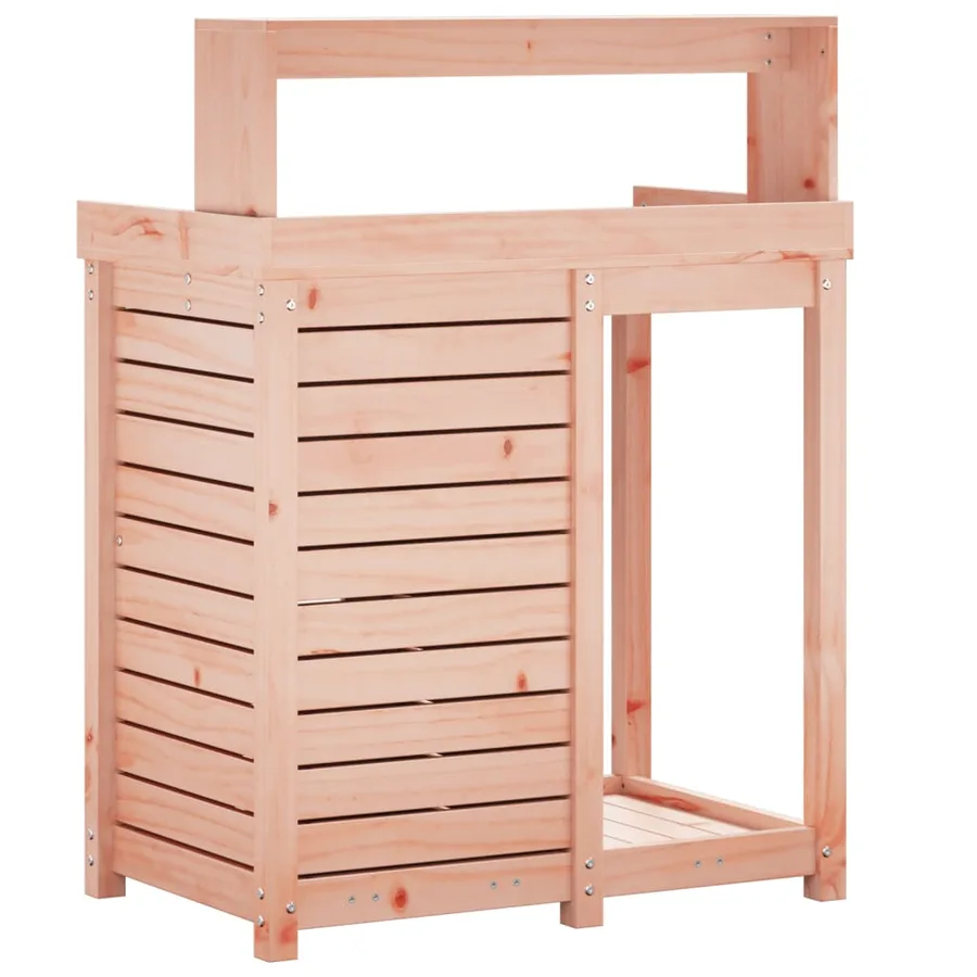 Table de rempotage avec étagères bois massif de douglas - 7