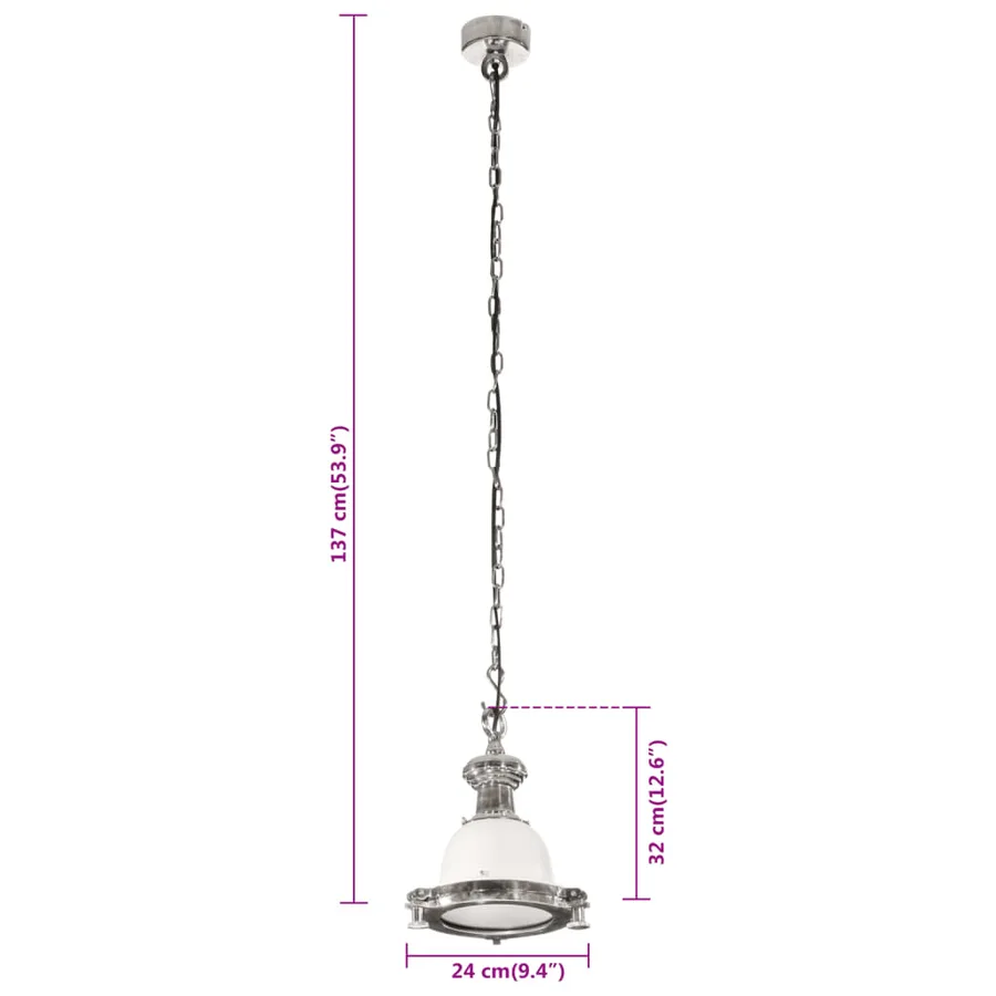 Lampe suspendue 24x24x137 cm aluminium - 8