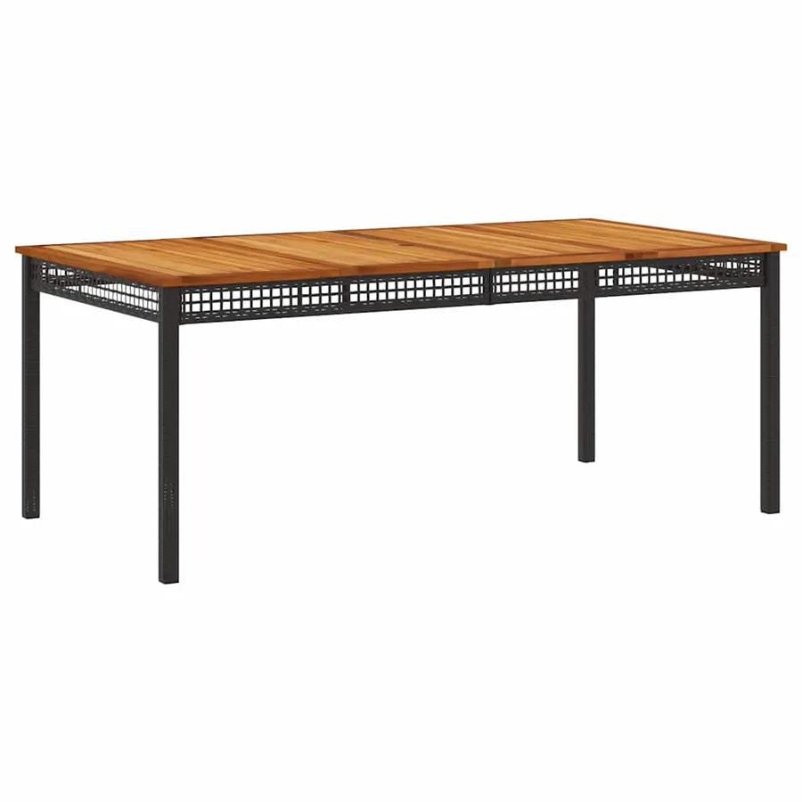 Ensemble à manger de jardin coussins 7pcs Noir Résine tressée - 5