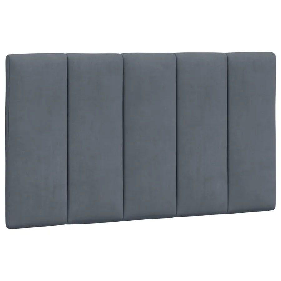Cadre de lit avec LED sans matelas Hanko gris foncé 90x190 cm velours - 10