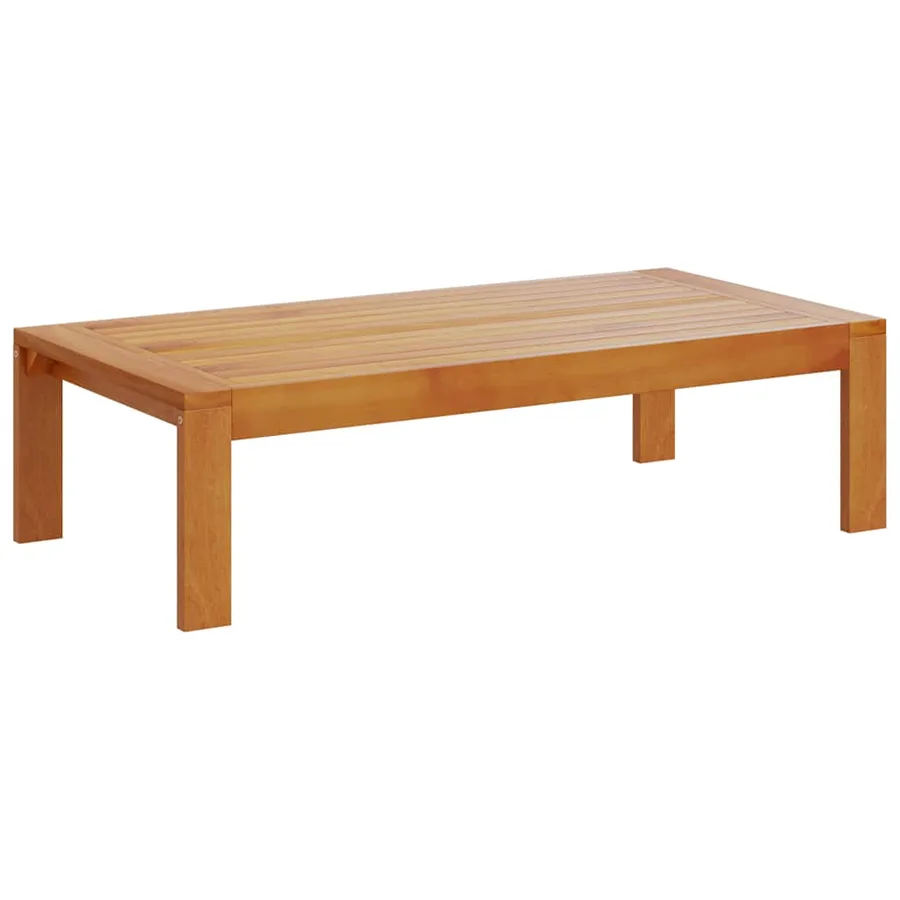 Table de jardin 100x50x27 cm bois d'acacia solide - 6