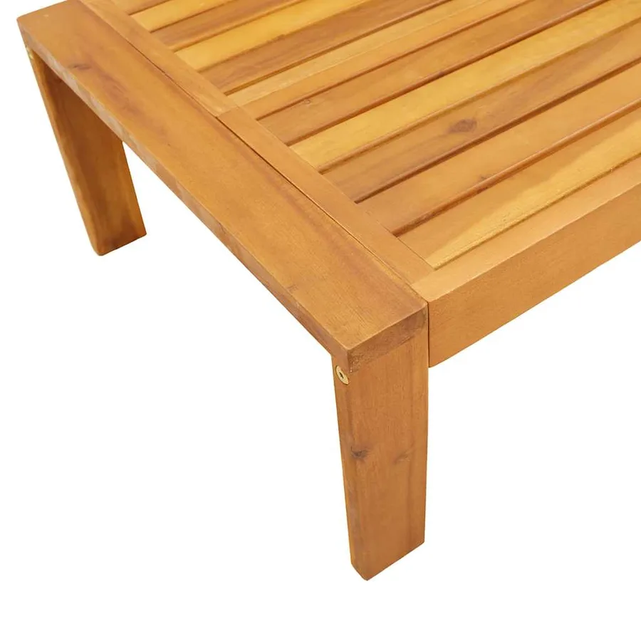 Table de jardin 100x50x27 cm bois d'acacia solide - 7