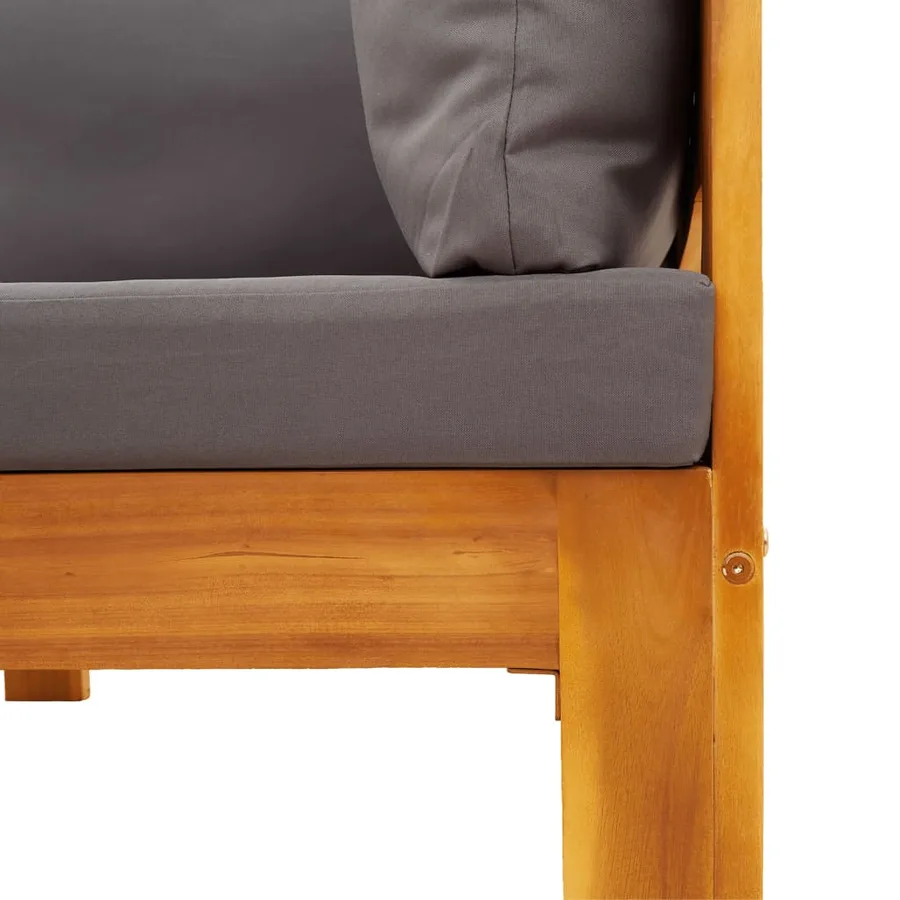 Salon de jardin avec coussins 6 pcs bois d'acacia solide - 8