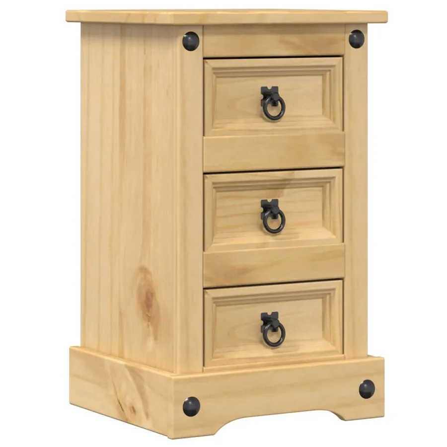 Table de chevet Corona 35x32,5x58 cm bois de pin massif - 2