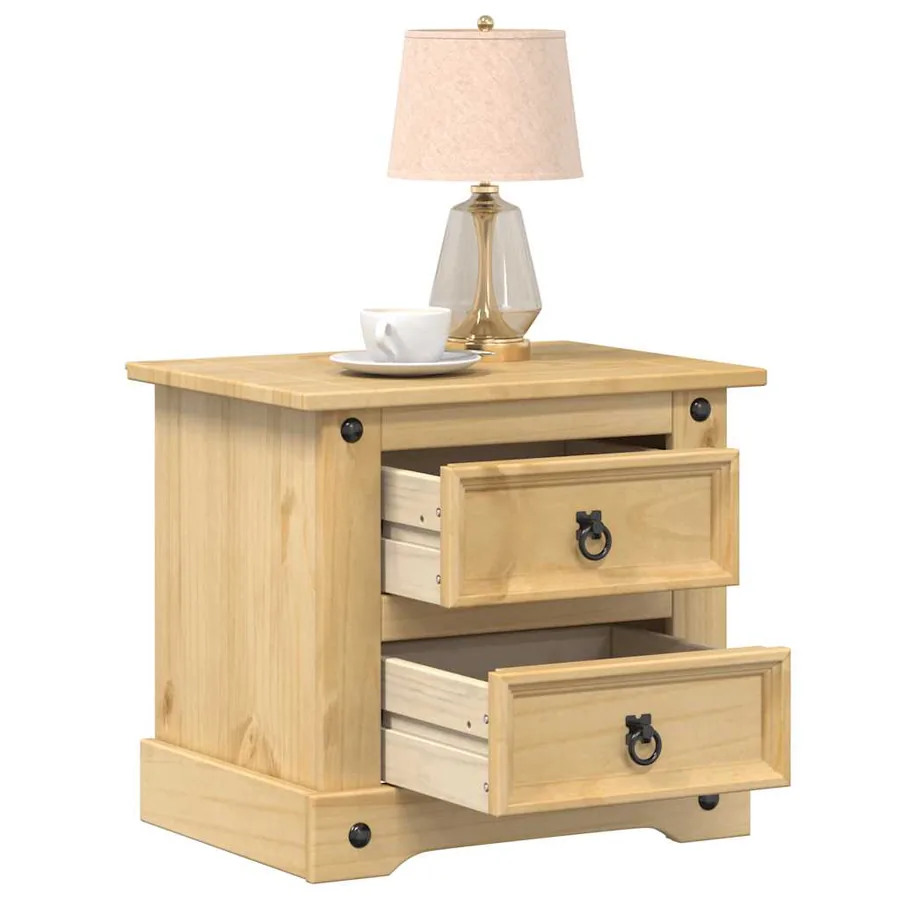 Table de chevet Corona 53x39x47 cm bois de pin massif