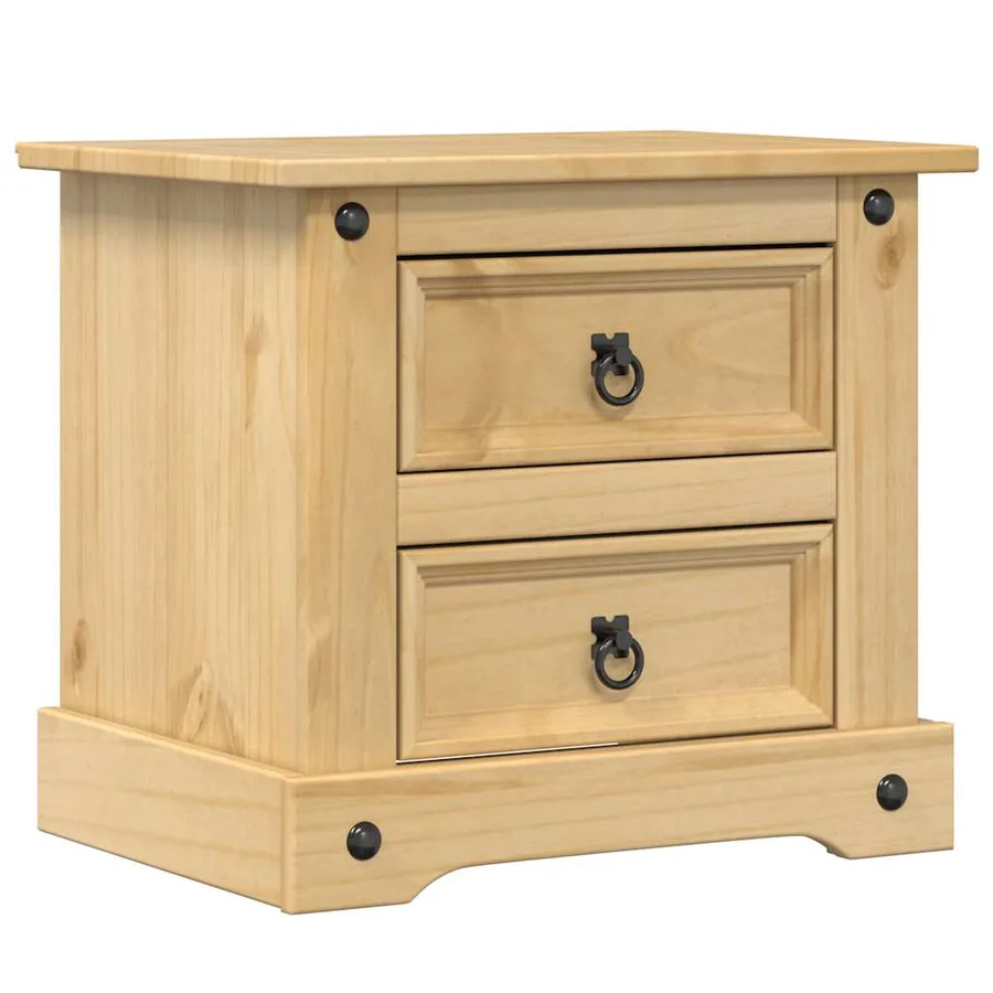 Table de chevet Corona 53x39x47 cm bois de pin massif - 2