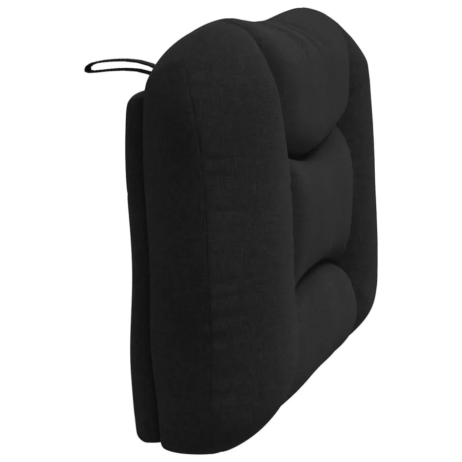 Coussin de tête de lit Hvar noir 80 cm tissu - 6