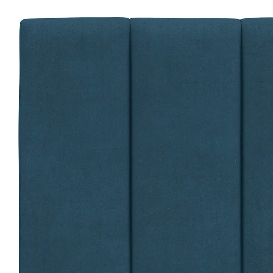 Cadre de lit avec LED sans matelas Hanko bleu 120x200 cm velours - 11