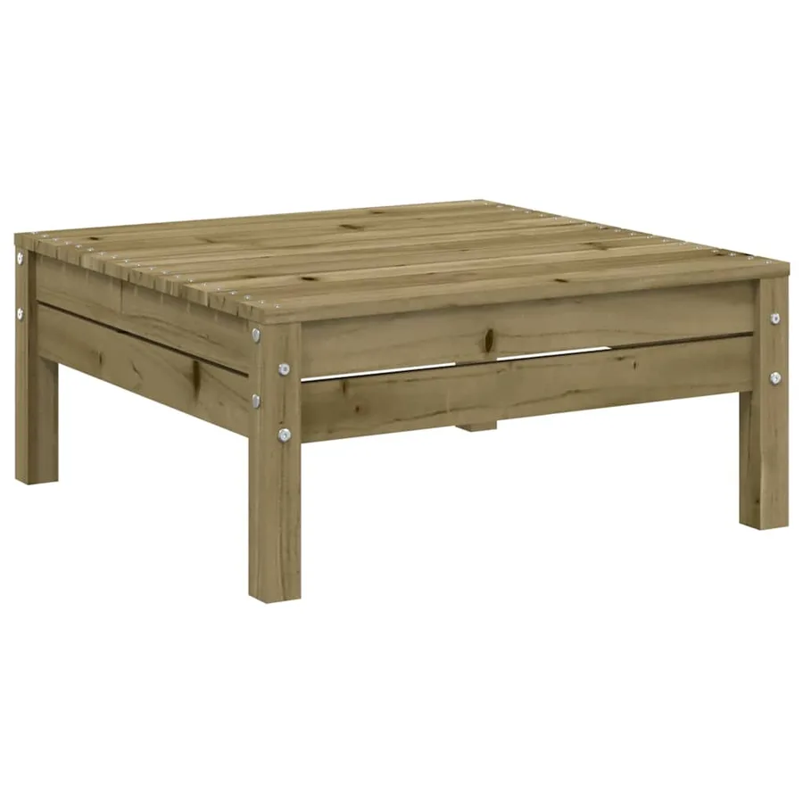 Canapé de jardin avec coussins et repose-pied bois pin imprégné - 10