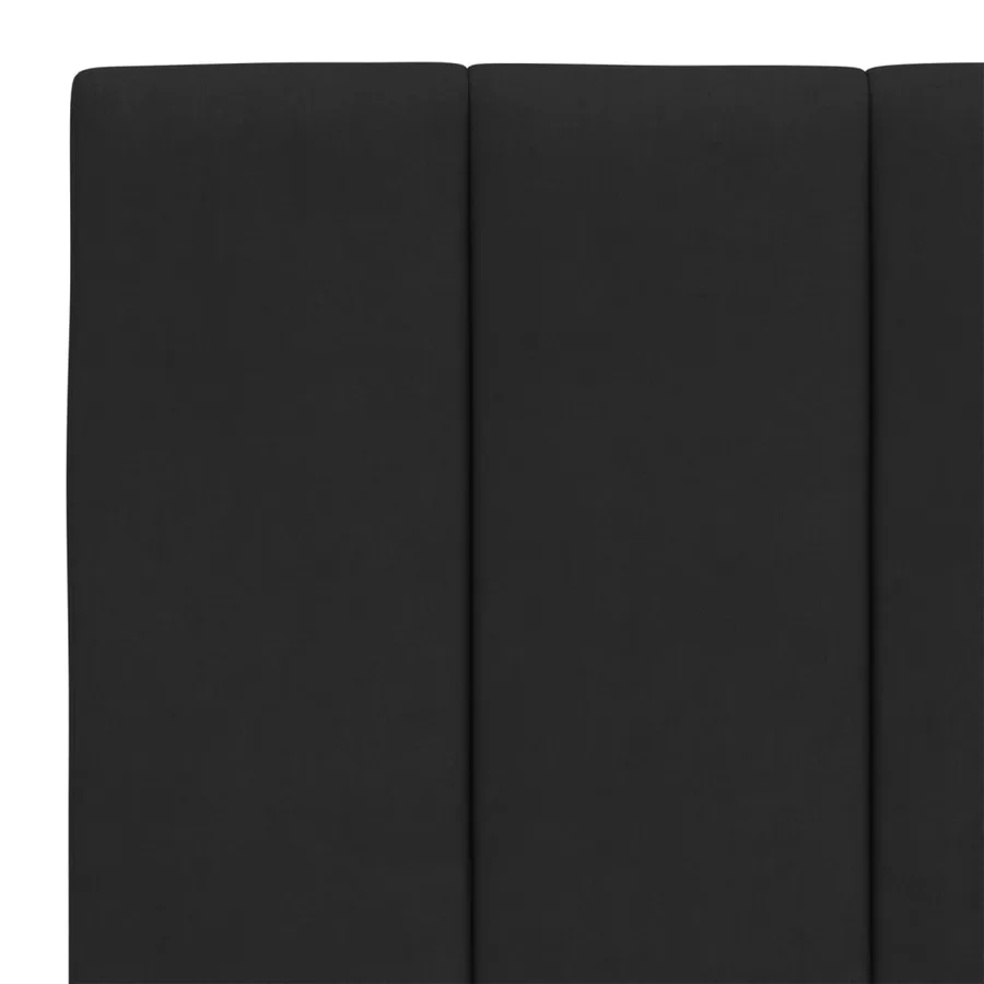 Lit avec matelas Hanko noir 120x200 cm velours - 6