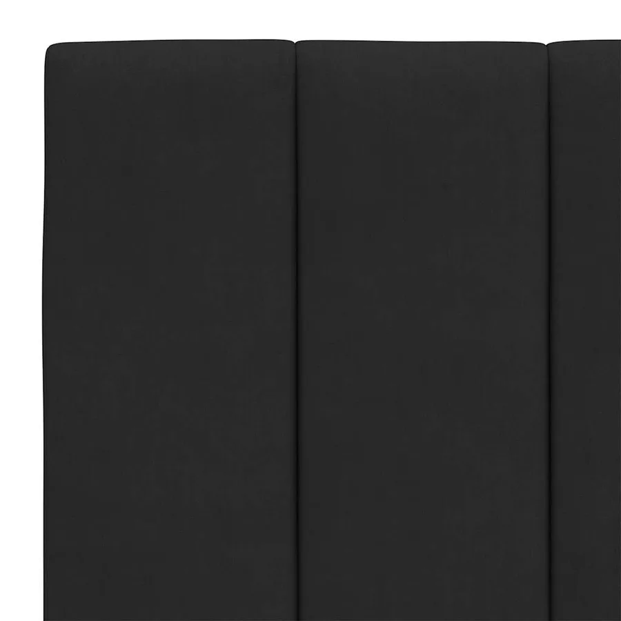 Coussin de tête de lit Hanko noir 120 cm velours - 8