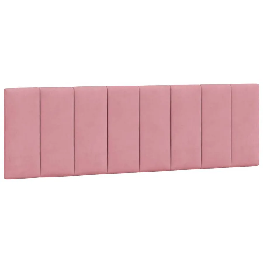 Coussin de tête de lit Hanko rose 160 cm velours - 2