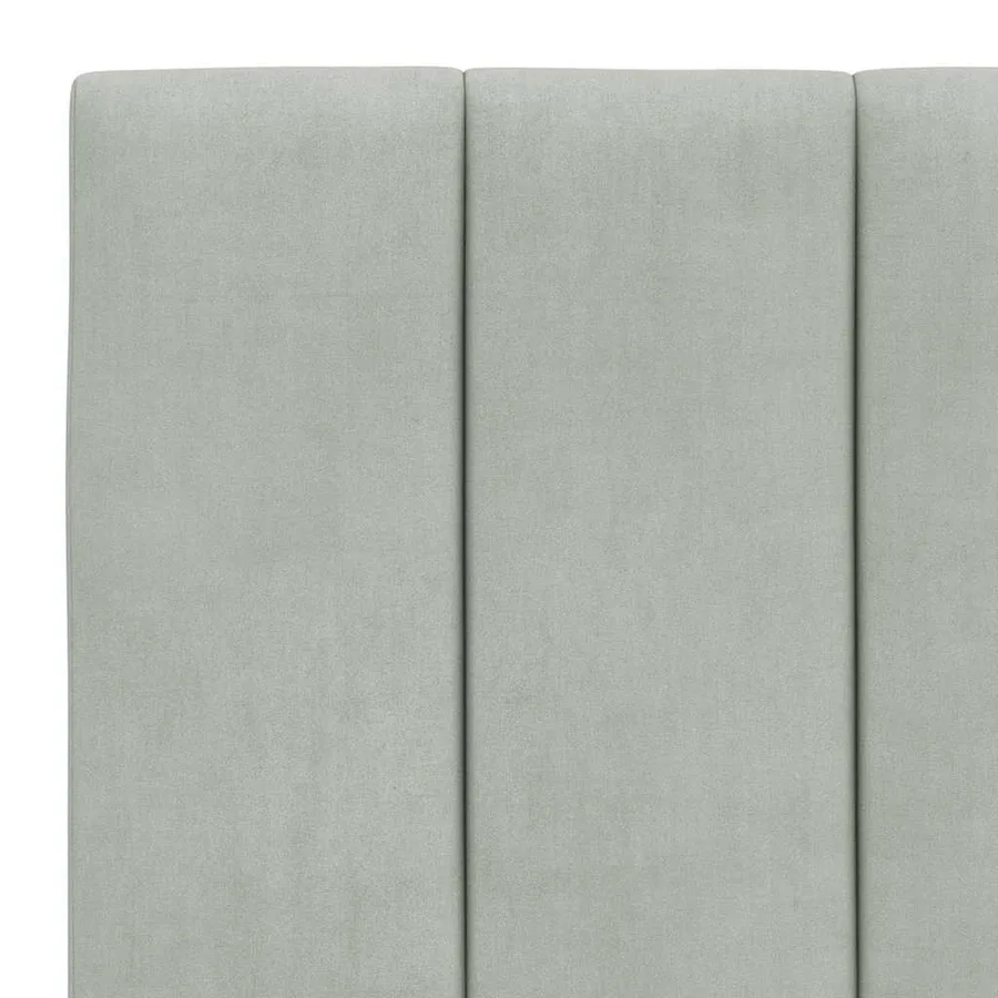 Coussin de tête de lit Hanko gris clair 90 cm velours - 8