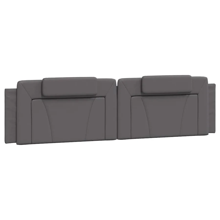 Cadre de lit Viana sans matelas gris 200x200 cm similicuir - 8