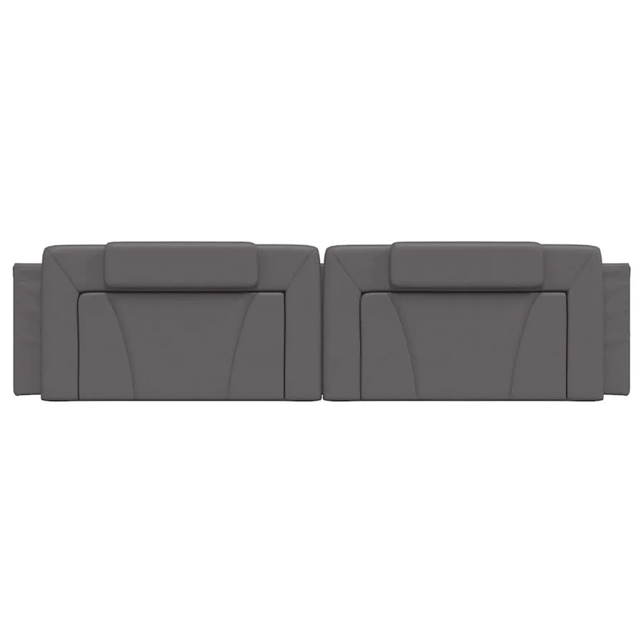 Coussin de tête de lit Viana gris 200 cm similicuir - 5
