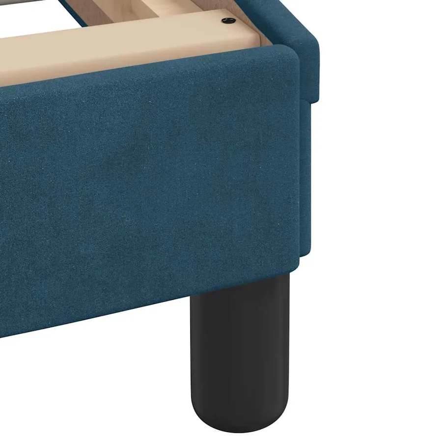 Cadre de lit avec LED sans matelas Hanko bleu 100x200 cm velours - 12