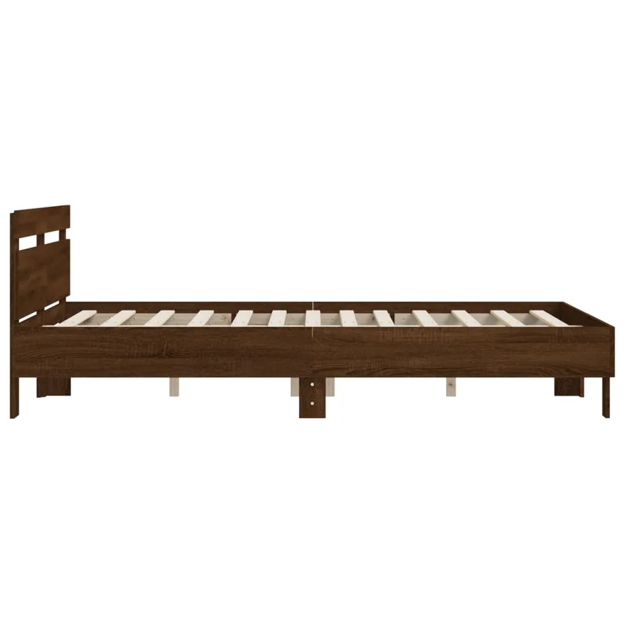 Cadre de lit sans matelas chêne marron 140x200 cm - 6