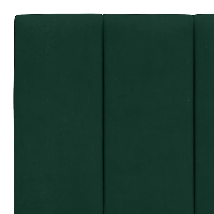 Cadre de lit sans matelas Hanko vert foncé 200x200 cm velours - 10