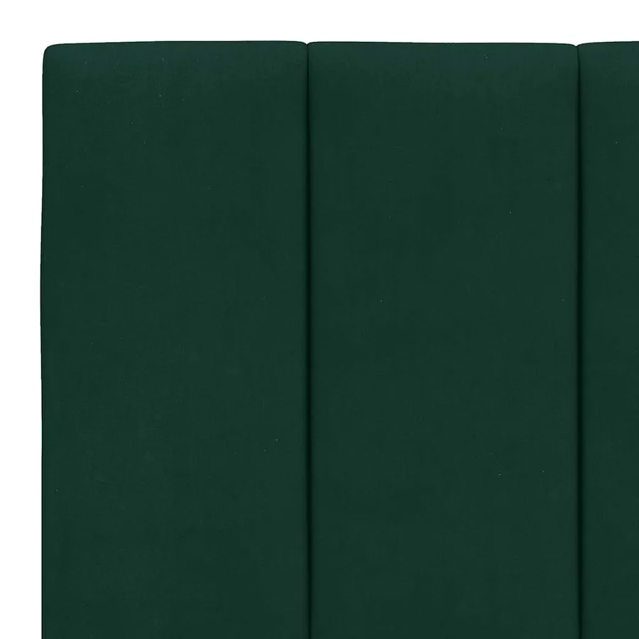 Cadre de lit avec LED sans matelas Hanko vert foncé 200x200 cm velours - 11