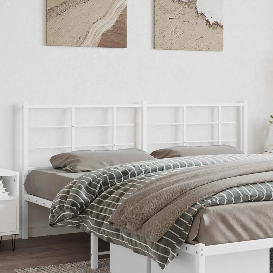Tête de lit de remplacement métal blanc 180 cm