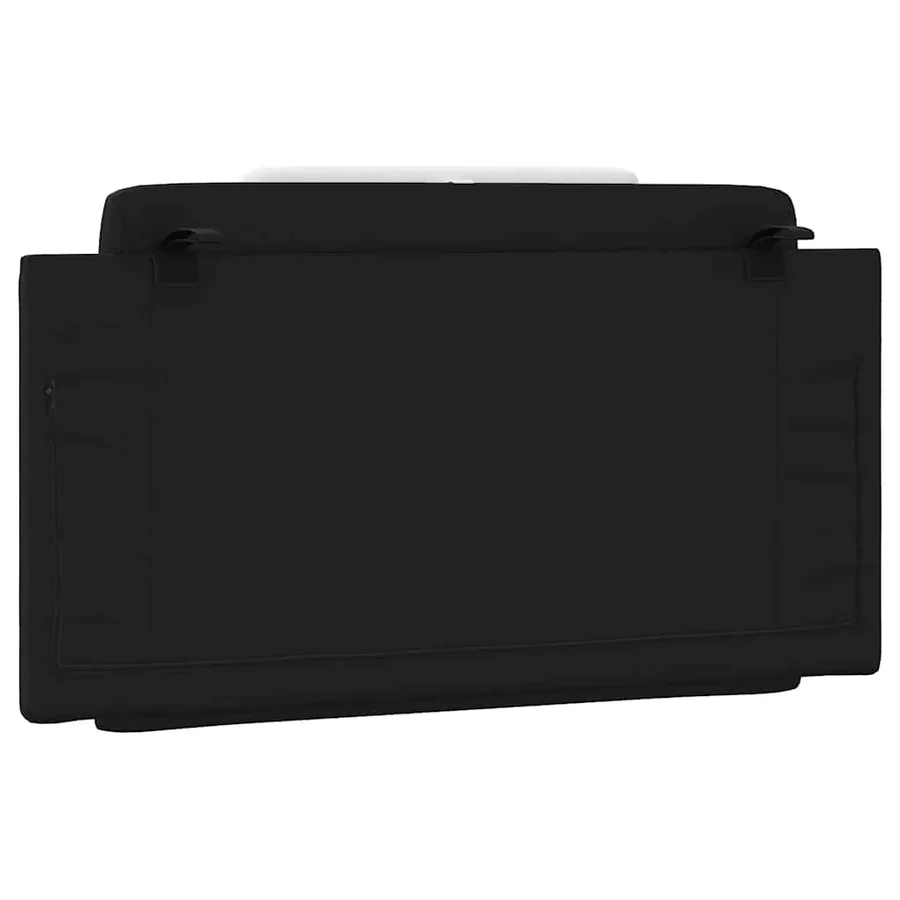 Coussin de tête de lit Viana noir et blanc 100 cm similicuir - 7