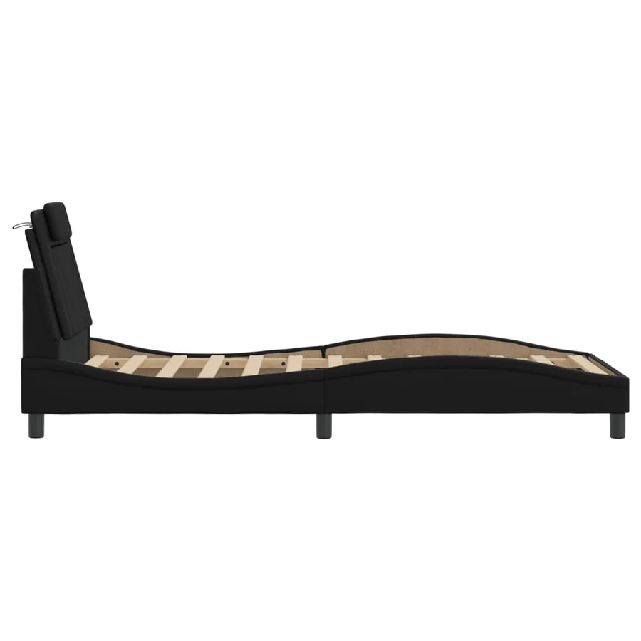 Cadre de lit Viana avec LED sans matelas noir 90x190 cm - 9