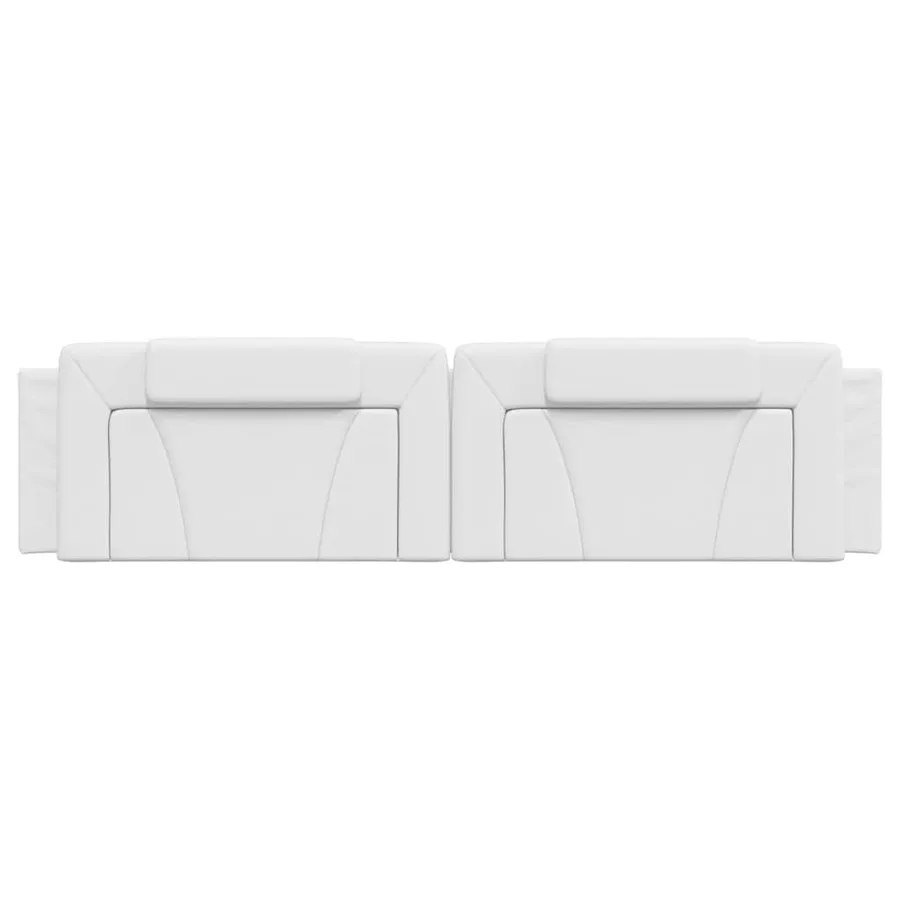 Coussin de tête de lit Viana blanc 200 cm similicuir - 5