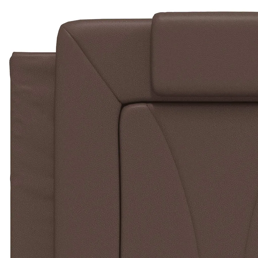 Cadre de lit Viana sans matelas marron 120x200 cm similicuir - 9