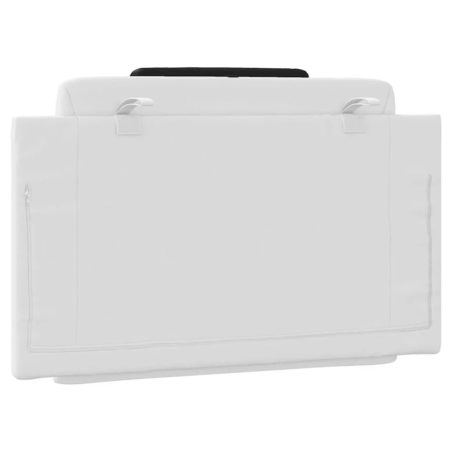 Coussin de tête de lit Viana noir et blanc 80 cm similicuir - 7