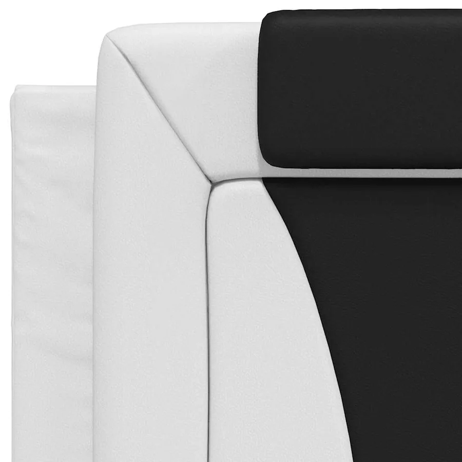 Coussin de tête de lit Viana noir et blanc 80 cm similicuir - 8