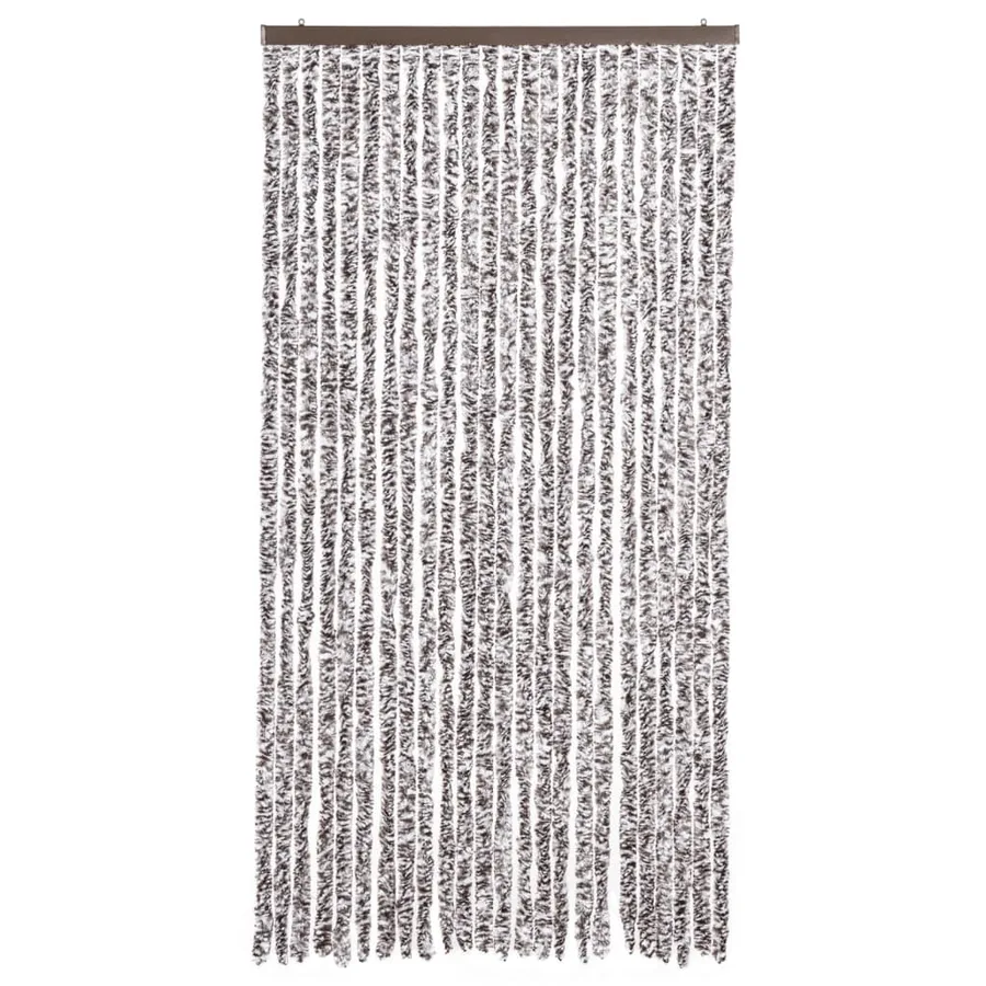 Rideau anti-mouches marron et beige 100x200 cm chenille - 3