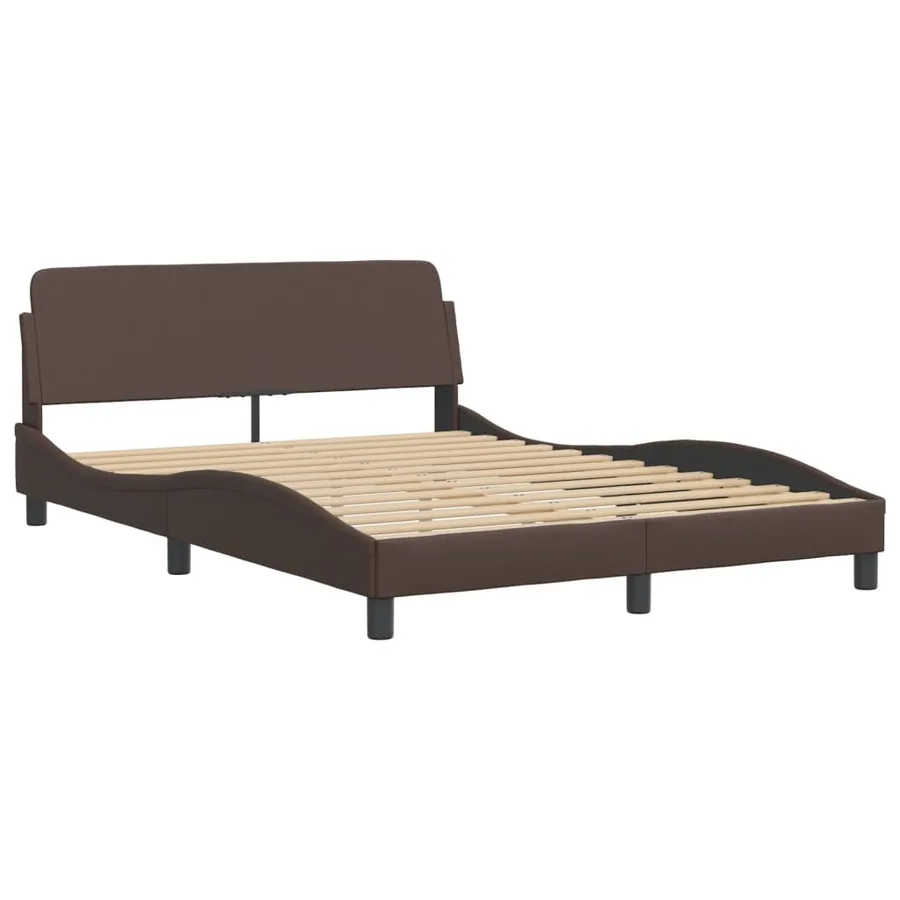 Cadre de lit Viana avec LED sans matelas marron 120x200 cm - 7