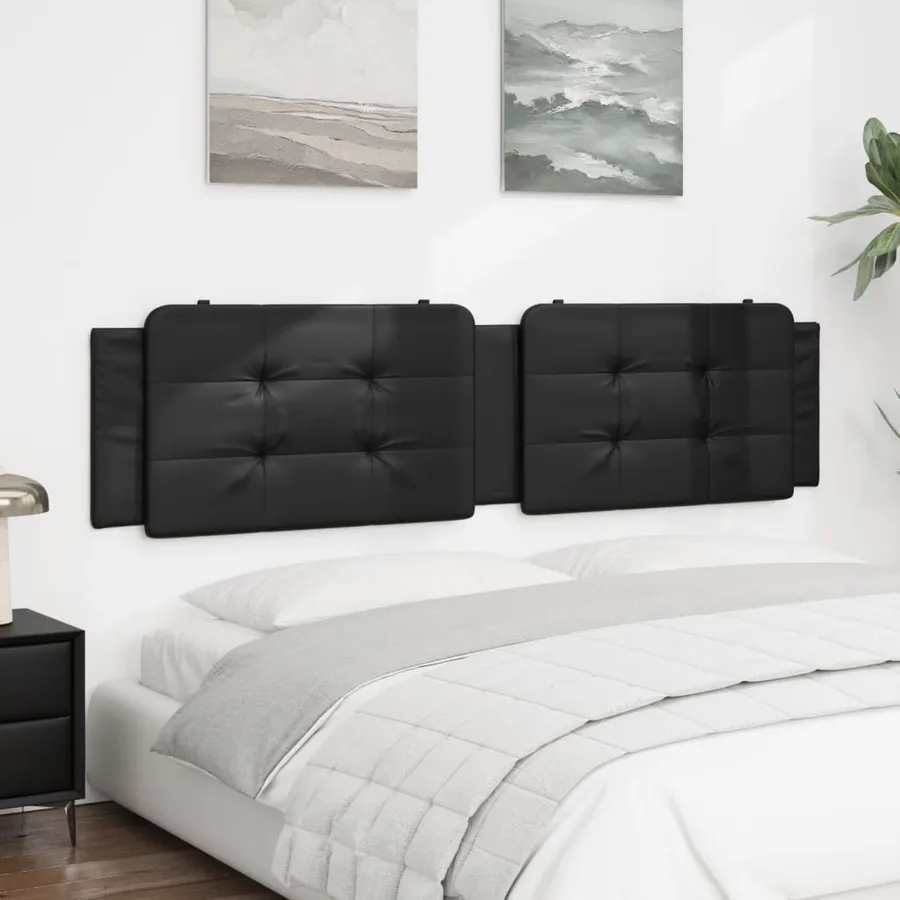 Coussin de tête de lit Zadar noir 200 cm similicuir - 3
