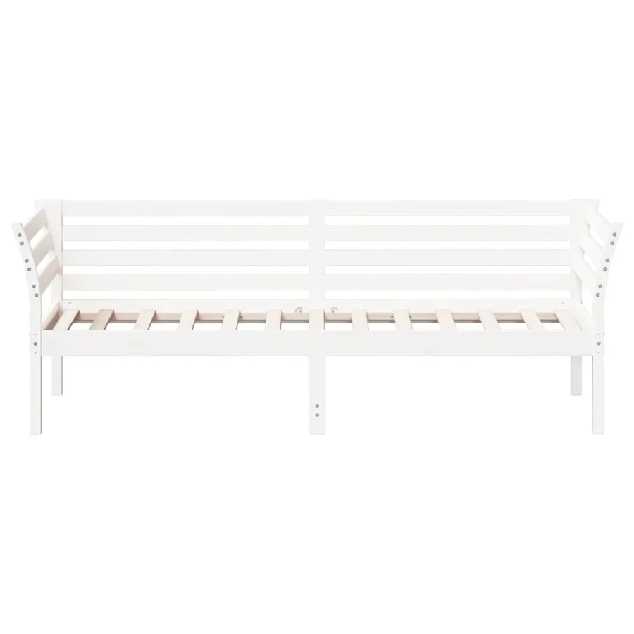 Lit de jour sans matelas blanc 80x200 cm bois de pin massif - 4