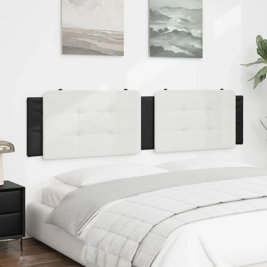 Coussin de tête de lit Zadar noir et blanc 200 cm similicuir - 3