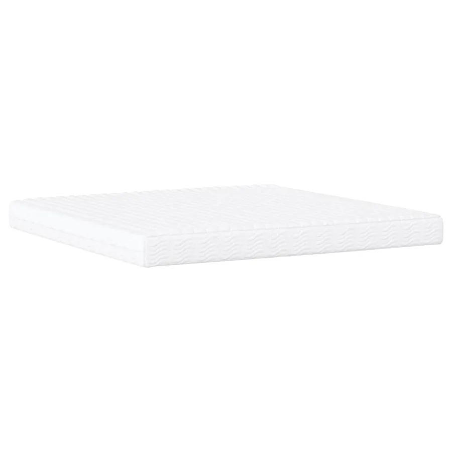 Lit avec matelas Zadar noir et blanc 200x200 cm similicuir - 6