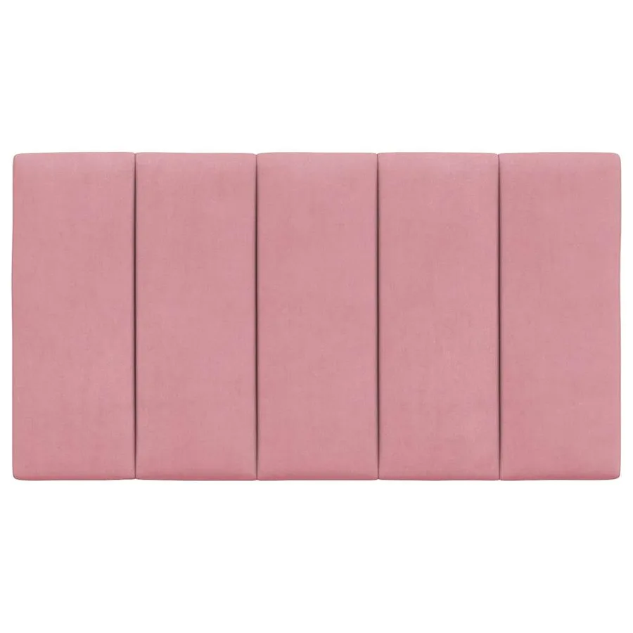 Coussin de tête de lit Hanko rose 90 cm velours - 5